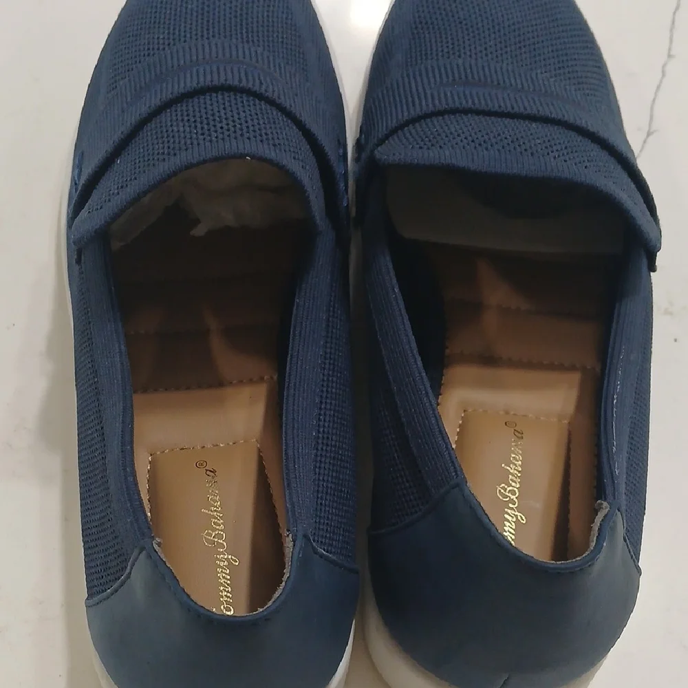 Tommy Bahama Blue and White Slip-On Loafers Sz 9 Without Tag Or Box